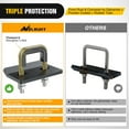 thumbnail image 5 of Trailer Hitch Tightener for 2 Inch Trailers Hitches Mount Anti Rattle Heavy Duty Steel with Rubber Cover Gray U Bolt Matte Black Plate Electrophoresis Anti-Rust Triple Protective, 5 of 7