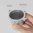 thumbnail image 2 of Ounissouiy Taza dosificadora Taza para olfatear Frasco de polvo Agarre práctico Mango largo Ahorro de espacio Superficie lisa Pieza reemplazada A Juegos de servir café y té Plata, 2 of 6