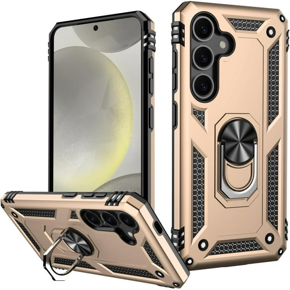 REQO for Galaxy S25 Case(Not for S25 Plus or Ultra),Military Grade Shockproof Heavy Duty Protective Phone Case Pass 16ft Drop Test with Magnetic Kickstand Car Holder for Samsung Galaxy S25