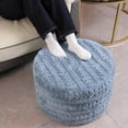 thumbnail image 4 of Round Footstool Ottoman, 20x14 Inches Multi-Functional Modern Foot Stool,Floor Poufs, Sofa Footrest Extra Seating for Living Room, Entryway, Hallways and Bedrooms (Blue), 4 of 18