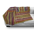 thumbnail image 3 of African Soft Flannel Fleece Throw Blanket, Borders Pattern Old Fashioned Culture Theme Colorful Print, Cozy Plush for Indoor and Outdoor Use, 50" x 60", Multicolor, by Ambesonne, 3 of 6