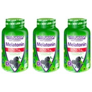 3 Pack Vitafusion Melatonin Extra Strength Gummies Blackberry 5mg 120 Gummies