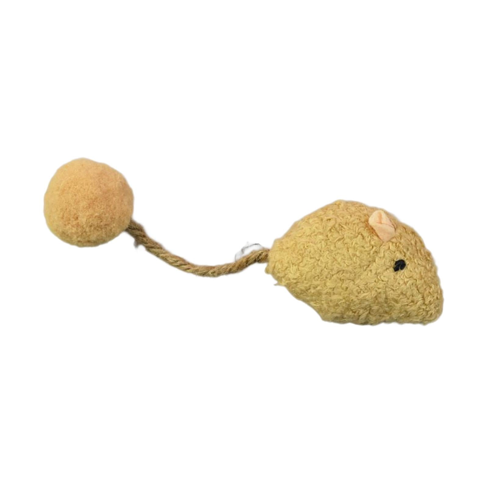 kusrkot Cat Mice Toys Interactive Mouse Cat Toy Teaser Pet Toys Realistic Kitten Playing Coffee