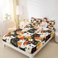 thumbnail image 3 of Manfei Floral Cat Bed Sheets, Daisy Pet Full Size Sheets, Multicolor, 4-Piece, 1 Flat Sheet, 1 Fitted Sheet and 2 Pillowcases, 3 of 6