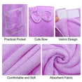 thumbnail image 3 of Unique Bargains Bath Wrap Towel for Women Adjustable Closure with Pocket Light Purple, 3 of 7