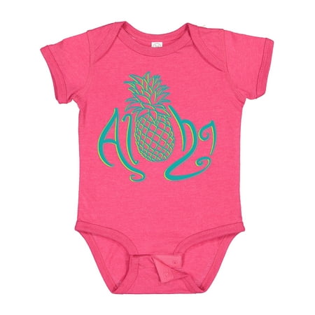 

Inktastic Aloha- with Multicolor Teal Pineapple Gift Baby Boy or Baby Girl Bodysuit