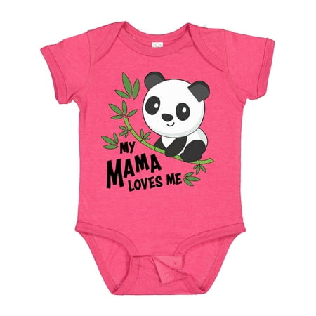 

Inktastic My Mama Loves Me- Cute Panda Gift Baby Boy or Baby Girl Bodysuit