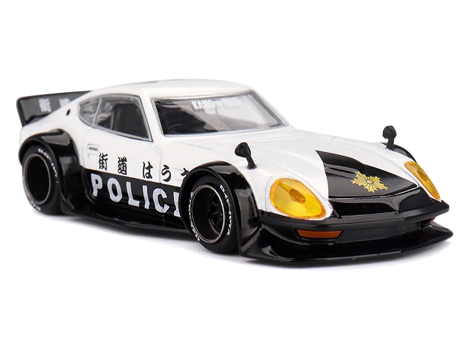 Nissan Fairlady Z RHD (Right Hand Drive) "Kaido GT Police" Black and White "Kaido House" 1/64 Diecast Model Car by Mini GT