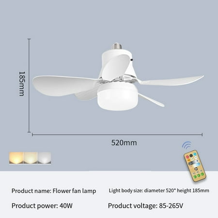 

socket fan light socket fan light with remote light socket ceiling fan 40W