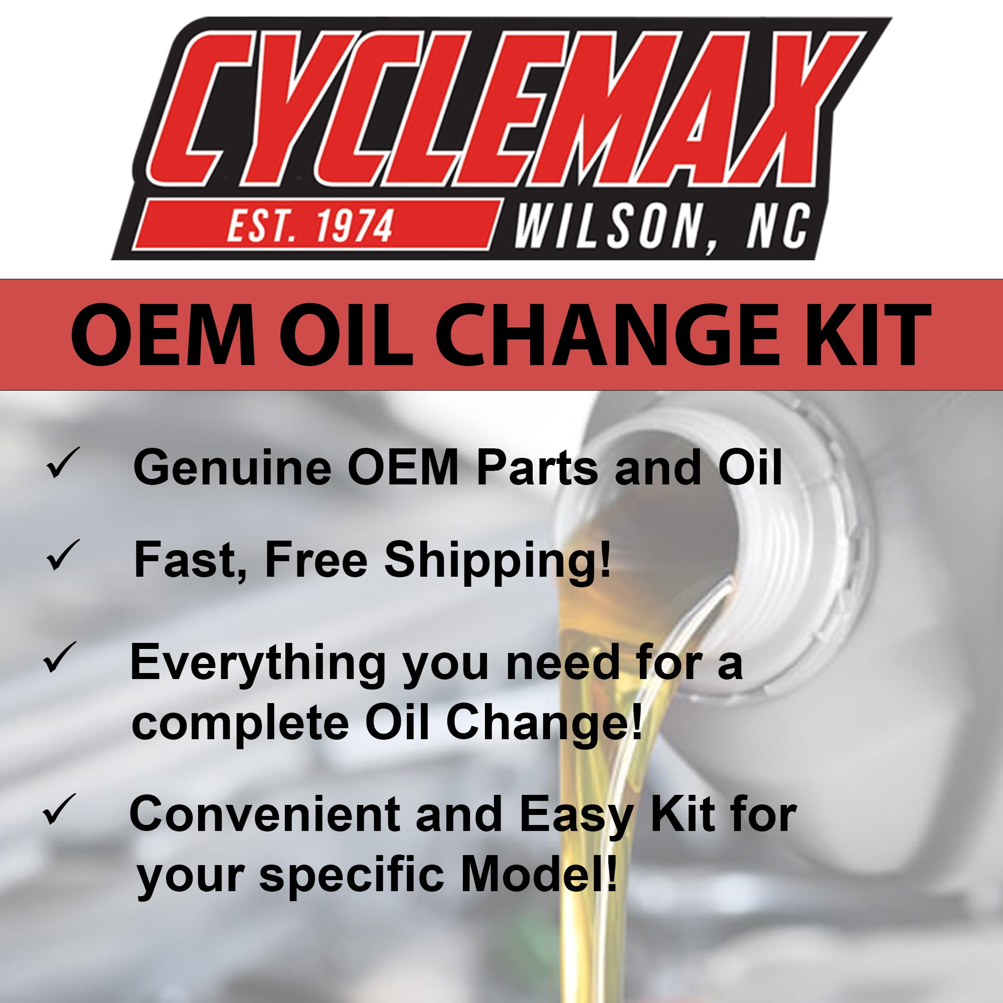 Cyclemax Full Synthetic Oil Change Kit for 2020-2021 Suzuki DL1050 VSTROM with 10W-40 Oil