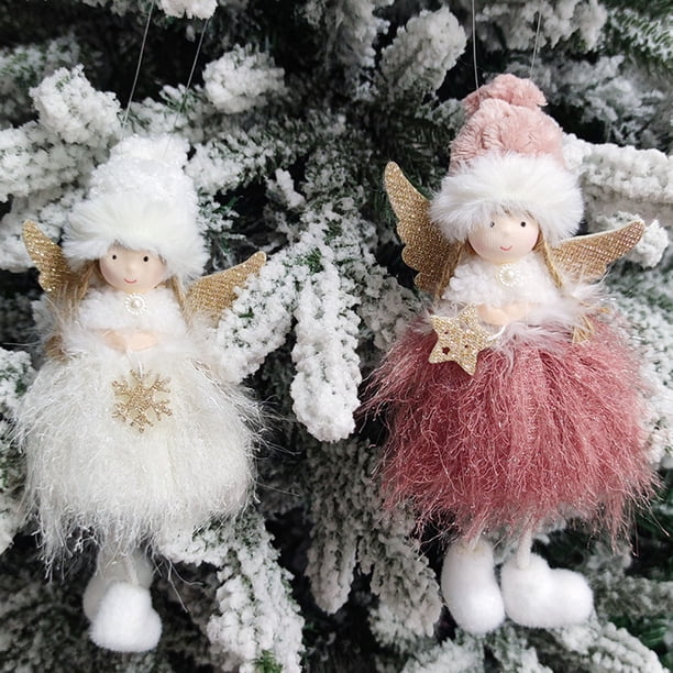 Adornos navideños, adornos navideños, regalos navideños, colgante de princesa navideña, muñeca linda, decoración del hogar, muñeca ángel