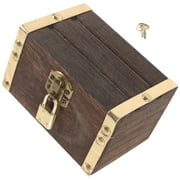 PTOOTP 36Pack Treasure Chest Prop Rectangular Shape Dark Brown Wood for Pirate Theme Party