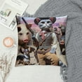 thumbnail image 2 of Orinice Funny Cat Pillow Cover Cowboy Cat and His Dog Decorative Pillow Covers Square Pillowcase Cushion Covers White, 2 of 5