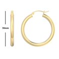 thumbnail image 3 of Large Tube Hoop Earrings - 14k Yellow Gold, 3 of 5