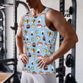 thumbnail image 5 of Fotbe Kawaii Sushi (2) Pattern Men's Quick Dry Workout Tank Top Gym Muscle Tee Fitness Bodybuilding Sleeveless T Shirt Breathable Workout Shirt-, 5 of 9