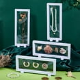 thumbnail image 4 of 5Pcs 3D Floating Display Case 9.06"x3.54"x0.81" White Coin Display Case Transparent Film Storage Box Case Frame Holder Stands for Shell Jewelry Challenge Coin Pin Commemorative Medal, 4 of 5