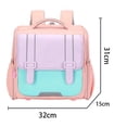 thumbnail image 3 of Backpack with Simple Flap Design Lightweight Breathable Straps Multi Color Elementary School Bookbag for Age 4t 5t 6t, 5th 6th, 3 of 3