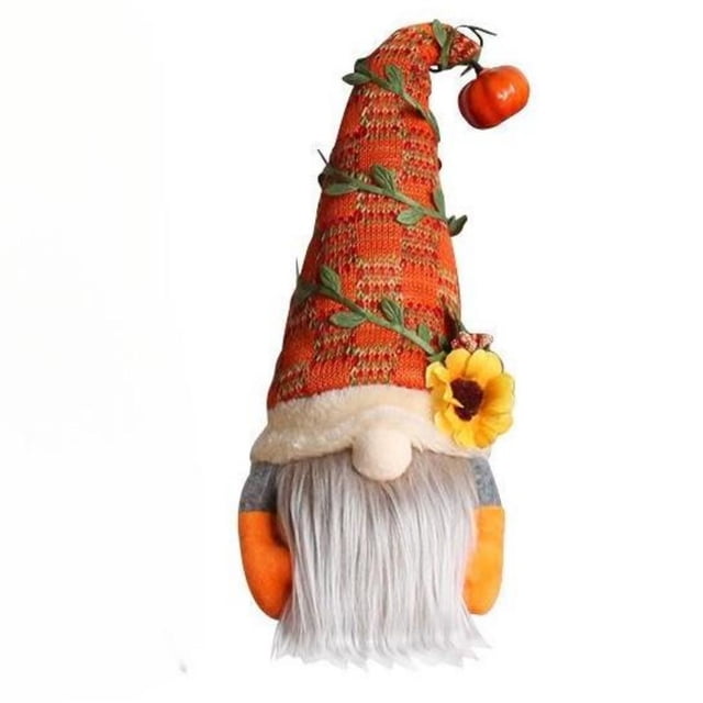 Festival de la calabaza en miniatura y girasol Figura única muñeca sin rostro Conjuring Encanto Gnome Estilo Figurita para la exhibición del estante y la tienda de escaparate Vibe