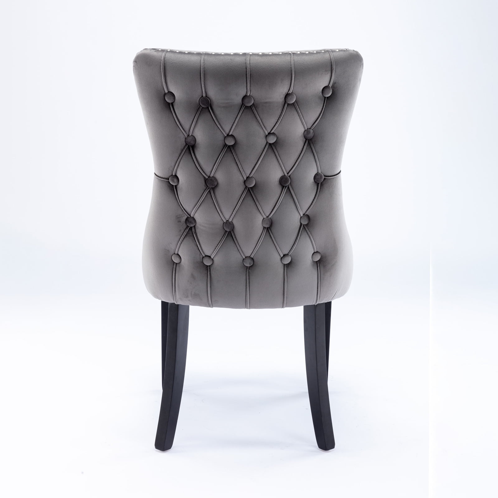 Resenkos Set of 2 Modern Dining Chairs Upholstered Accent Chair, Mid Century Armless Leisure Chair with Wood Legs, Gray Resenkos Set of 2 Modern Dining Chairs Upholstered Accent Chair, Mid Century Armless Leisure Chair with Wood Legs, Gray