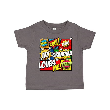 

Inktastic My Grandma Loves Me Superhero Boys or Girls Toddler T-Shirt