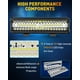 thumbnail image 4 of Barra de luces LED NAOEVO de 12 pulgadas, 300 W, 30000LM, para camión, UTV, ATV, 4 of 9