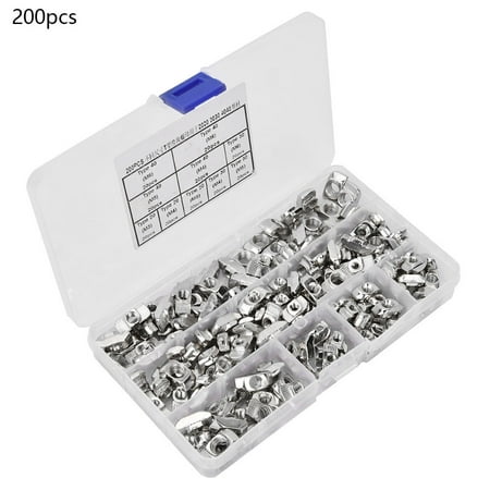 

Material Plastic Storage Box T Slot Sliding Nut 200pcs Nuts T-Slot Nut For 40 Aluminum Building Industrial 20 Aluminum 30 Aluminum