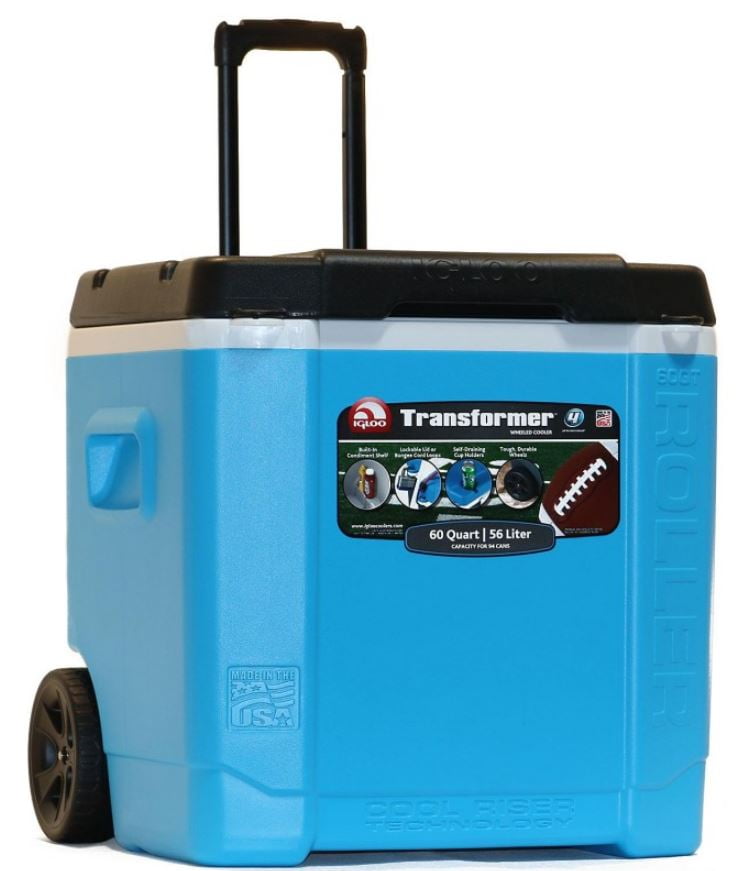 igloo 60 quart transformer wheeled cooler