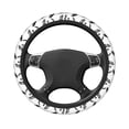thumbnail image 5 of Picia Monochrome Flying Ravens Car Steering Wheel Cover, Non-Slip, Breathable, Universal 15 inch, 5 of 7