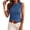 Blue, variant on CYRBOKO Women's Knited Tank Tops, Crew Neck Sleeveless Summer Pullover Activewear Tops Wine Size XL
