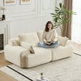 thumbnail image 5 of Miniyam 84" Corduroy Modular Sofa Couch with Cushions, Convertible Sectional Seating for Living Room, 1200 lbs Capacity, No Assembly, Beige, 5 of 7