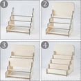 thumbnail image 3 of Wood Place Card Display Stands for Postcards Earring Display Cards Holder Rectangle Bisque 265x280x445mm, 3 of 5