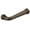 Satin Brass/Black, variant on Baldwin 5116055RMR Right Hand Estate Lever Minus Rosettes, Lifetime Polished Nickel