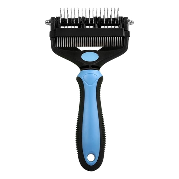 Partheme Pet Knot Remover Comb, Detangling Dematting Brush for Long Hair Dogs Cats, Undercoat Rake for Shedding Hair Removal, Grooming Tool for Matted Fur, Blue#2