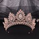 thumbnail image 2 of Zhuge Tiara de boda para novia, diadema de princesa, corona nupcial, joyería para el cabello con diamantes de imitación de cristal, decoración para novia, cumpleaños, graduación, boda (blanco), 2 of 4