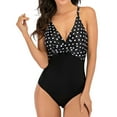 thumbnail image 2 of Traje de Baño de Impresión de las Mujeres, Ajuste Apretado Sexy Tamaño Grande una Pieza con Diseño sin Espalda para la Playa Y la Fiesta, Traje de Baño de Cubierta Delgada, 2 of 4