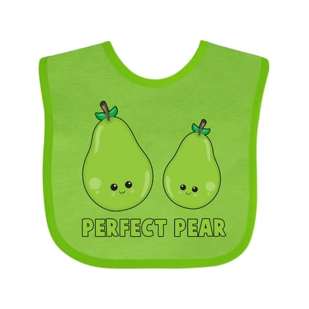 

Inktastic Perfect Pear Outfit Couple Funny Fruit Pair Gift Baby Boy or Baby Girl Bib