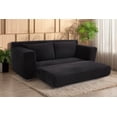 thumbnail image 2 of HK DONEXT Loveseat Sofa Bed with Memory Foam & Steel Frame - Convertible 2-in-1 Design, Black Corduroy, No Assembly, 2 of 8