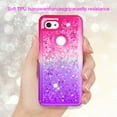 thumbnail image 5 of FIEWESEY For Google Pixel 3 XL Lite Phone Case Glitter Case Sparkle Glitter Flowing Liquid Quicksand with Shiny Bling Diamond Women Girls Cute Phone Case For for Google Pixel 3 XL Lite - Pink+Purple, 5 of 6
