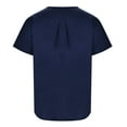 thumbnail image 7 of Bjutir Men Casual T-Shirts Summer Solid Color Short Sleeve Stand Collar T Shirts Casual Fashion Breathable Tops Dailywear Regular Fit Tees Navy M, 7 of 7
