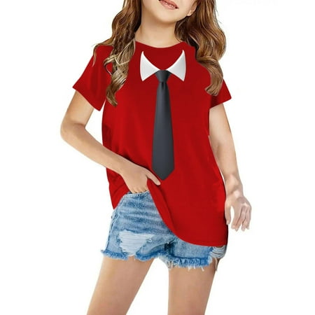

Geire Kids Boys Girls Ultra-soft T Shirt Comfy Tie-dye Shirts Summer Short Sleeve Crew Neck Party Tee