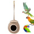 thumbnail image 1 of yingyy Natural Coconut Shell Bird Nest Weaving Bird Cage with Rope Hanging Bird Nest, 1 of 6
