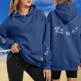 thumbnail image 2 of Women's Cute Sea Turtle Hoodies Oversized Graphic Print Long Sleeve Drawstring Hooded Sweatshirt Casual Fashion Pullover, 2 of 4