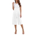 thumbnail image 4 of Levmjia Women's Plus Size Wide Leg Overall Shorts Adjustable Straps Buttons Pockets Casual Loose Fit Bib Jumpsuit for Summer, 4 of 6