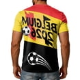 thumbnail image 7 of 2026 Soccer Cup Retro Jersey Henley for Men, Short Sleeve Button Neck Graphic Tee with Country Flag & Ball Print for Game Day & Summer Casual Wine S, 7 of 7
