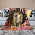 thumbnail image 2 of FUMJ Just A Girl Who Love Wolves Blanket Cute Funny Wolf Decor Animal Throw Blanket Wolf Gifts for Girls Boys Super Warm Soft Plush Flannel Blanket Couch Bedding Blanket for Baby Kids Women, 2 of 6