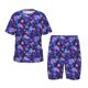 thumbnail image 1 of Balery Skull daisy purple Conjunto de Pijama Infantil de Manga Corta con Estampado – Ropa de Dormir de Algodón Suave-X-Large, 1 of 6