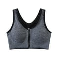 thumbnail image 5 of Sodopo Women's Zip Front Closure Sports Bra - Seamless Wirefree Post Surgery Zipper Padded Racerback Workout Gym Yoga Bras, 5 of 5