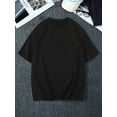 thumbnail image 2 of Men's Letter Graphic Tees Cotton Crew Neck T Shirts Short Sleeve T-Shirts Casual Summer Streetwear Black C M, 2 of 6