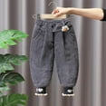 thumbnail image 6 of LYMAYTER Infant Girls Cotton Pants for Kids Baby Winter Corduroy Trousers Little Girls Thickened Casual Pants for 6 Months -4 Years, 6 of 10