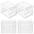 thumbnail image 4 of FRCOLOR watch box 4pcs Watch Box Transparent Watch Gift Box Jewelry Box Organizer For Home Travel,3.46"X2.76"X2.36", 4 of 4